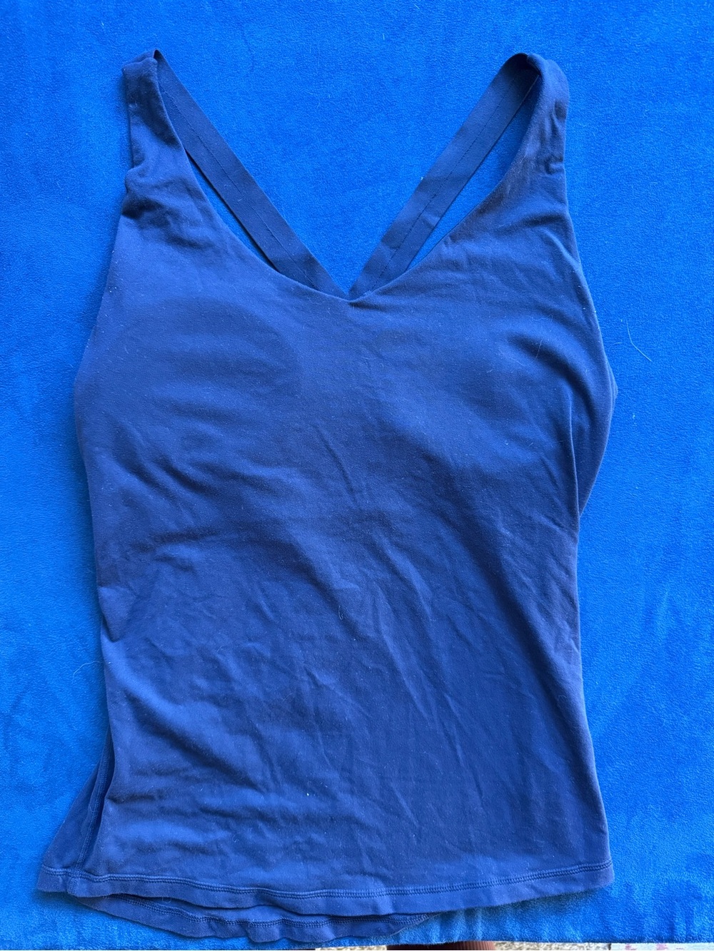 Prana Navy V-Neck Strappy Tank Top